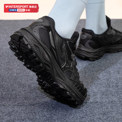 MIZUNO美津浓男鞋跑步鞋冬季户外登山鞋缓震徒步鞋运动鞋D1GH2412