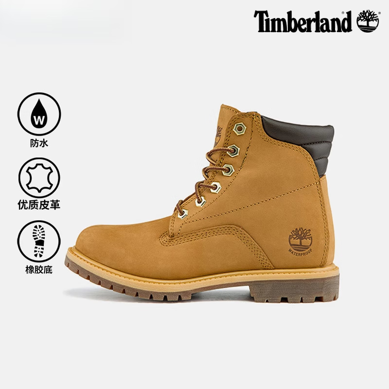 Timberland添柏岚官方女鞋大黄靴户外踢不烂马丁靴登山鞋8168R
