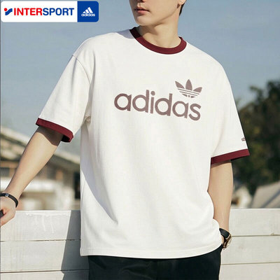 阿迪达斯三叶草T恤男装2026夏季新款运动服跑步透气短袖KY8452