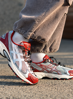 亚瑟士男鞋女鞋秋季新款GEL-KAHANA TR V4本命年红色运动鞋老爹鞋