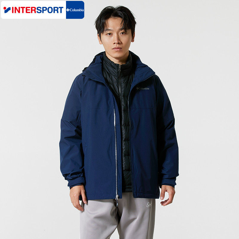 Columbia哥伦比亚冲锋衣男2025冬季户外保暖羽绒三合一外套WE6671