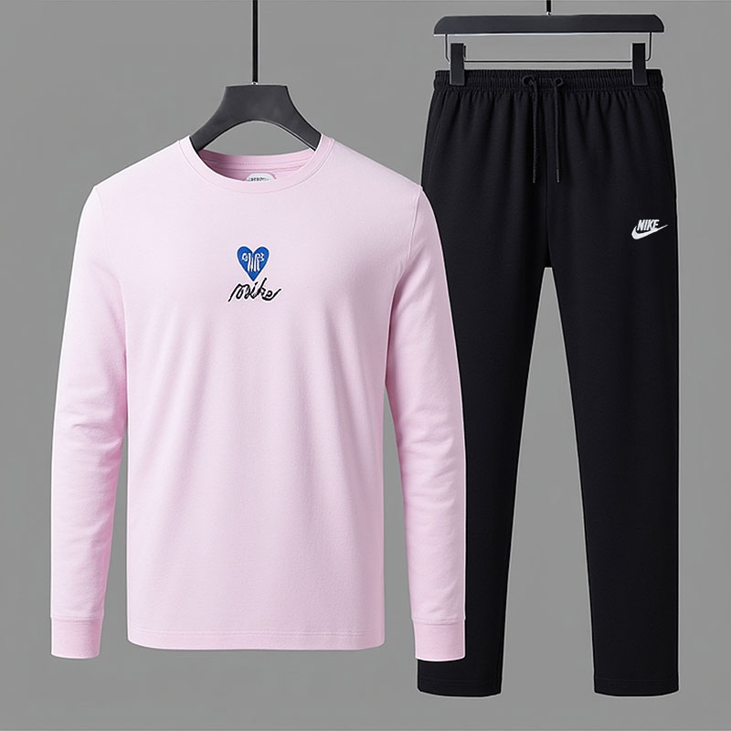 耐克情侣 25新款官方正品长袖t恤运动服长裤健身透气休闲上衣套装