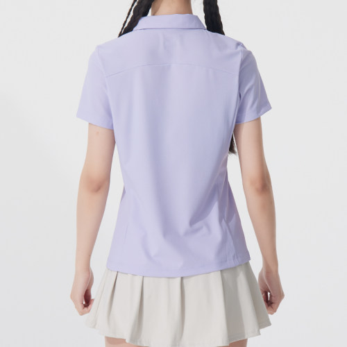 茵特丨斯凯奇翻领POLO衫女2026秋冬户外运动休闲短袖T恤P224W153