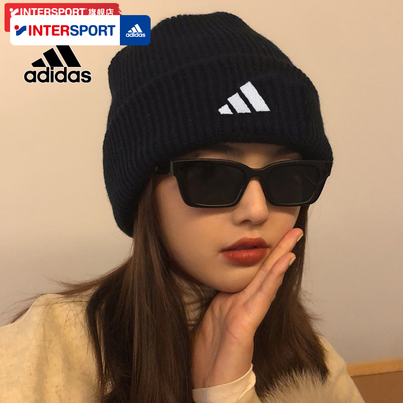 阿迪达斯男女帽保暖针织帽