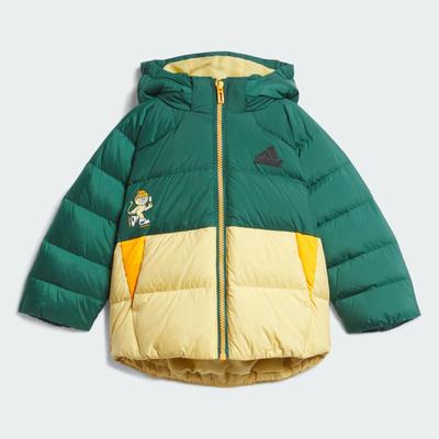 阿迪达斯童装男童宝宝厚款保暖婴儿运动休闲连帽羽绒服外套JJ5012