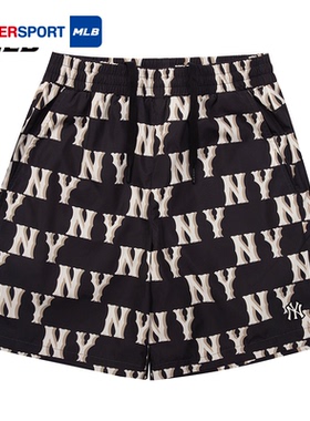 美职棒MLB官方男裤女裤202新款情侣短裤宽松休闲五分裤3ASMM0133