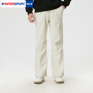 26春季 女裤 新款 跑步训练运动裤 子 MLB官方梭织长裤 宽松休闲裤 男裤