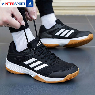 冬季 新款 训练鞋 阿迪达斯鞋 室内羽毛球鞋 女鞋 网面透气运动鞋 子男鞋