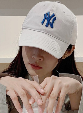 MLB鸭舌帽女帽男帽2022秋季新款白色运动帽棒球帽NY休闲帽子CP66