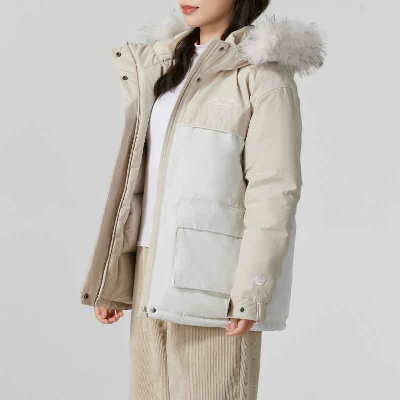 NEW BALANCE羽绒服女装厚外套25冬季运动服保暖休闲连帽NPE43042