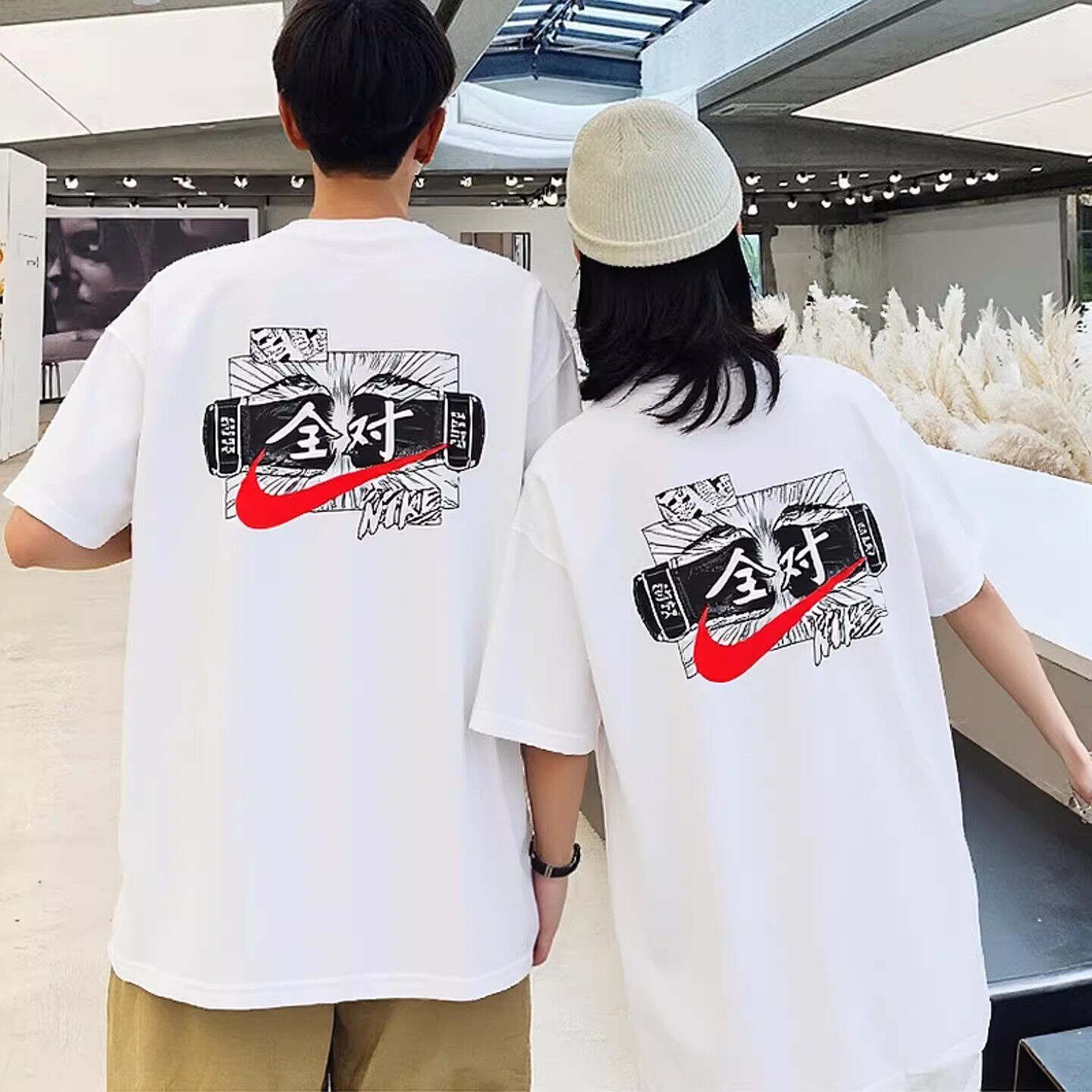 NIKE耐克情侣休闲短袖男装女装满分考试全对T恤新款中考高考半袖