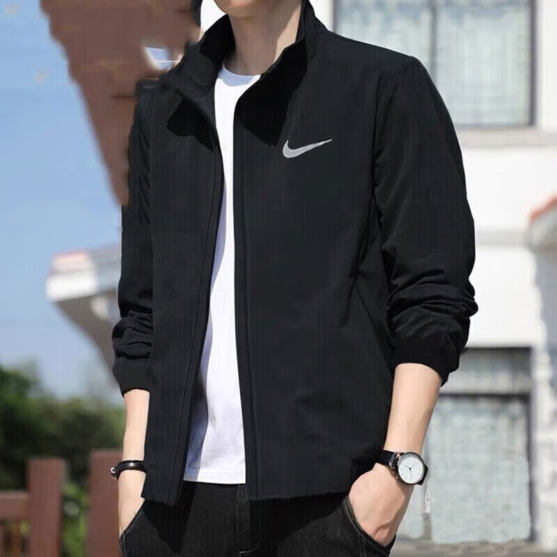 茵特丨Nike耐克男子外套跑步运动服新款快干立领梭织夹克衫FB7500