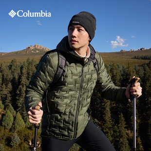 哥伦比亚羽绒服男装2025冬季户外保暖徒步登山休闲连帽外套WE6610