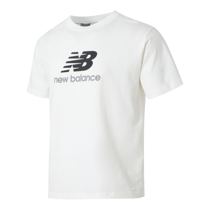 NEW BALANCE NB白色纯棉T恤男2025夏季透气休闲运动短袖宽松半袖