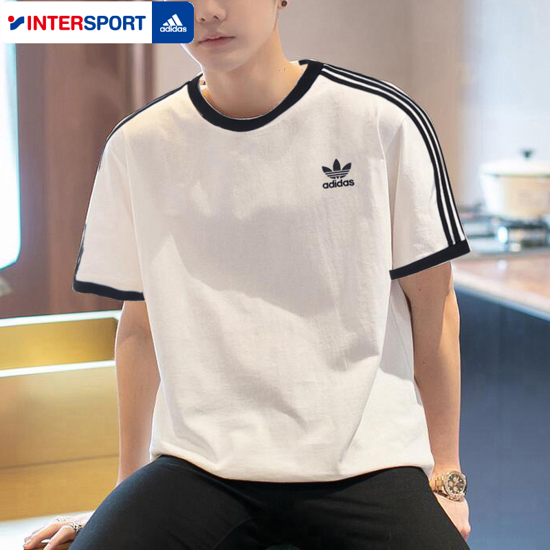 Adidas阿迪达斯三叶草短袖男装女装新款运动半袖透气t恤衫KB2460