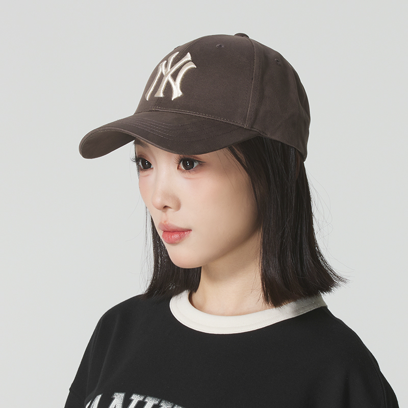 MLB官方男女情侣经典大LOGO遮阳帽硬顶棒球帽2025秋季鸭舌帽CPB09