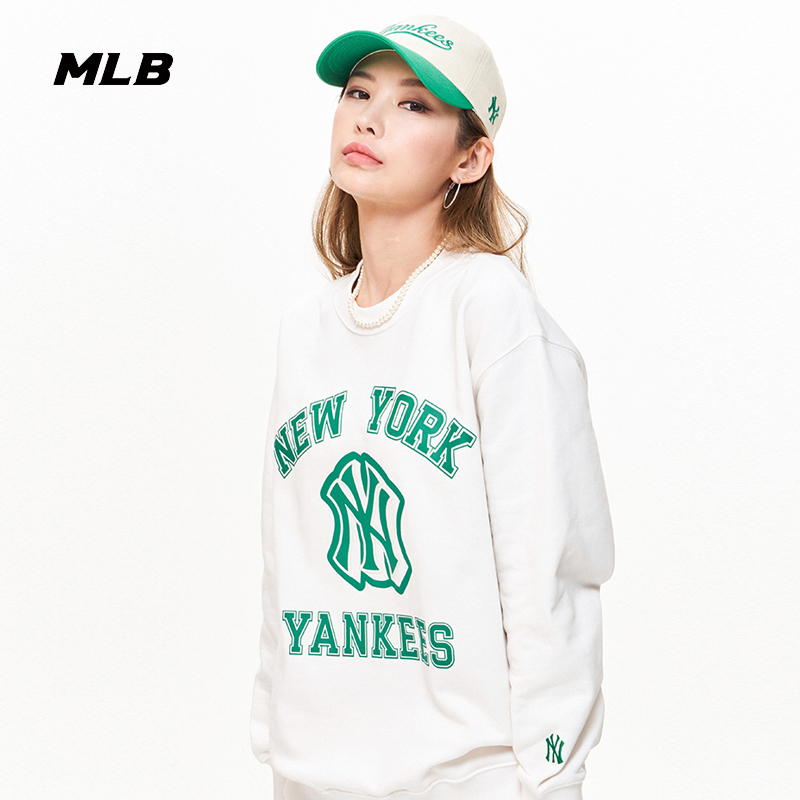 MLB官方男女圆领卫衣复古老花