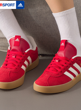 阿迪达斯VL COURT3.0板鞋男女鞋2026冬季新情侣红色休闲鞋KI5079