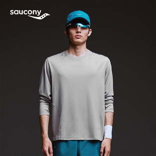 Saucony索康尼官方HARE HO系列舒适透气弹力吸湿排汗圆领长袖T恤