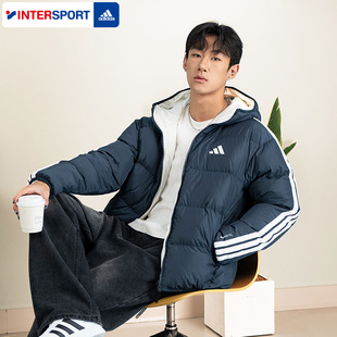 阿迪达斯羽绒服男2026冬季新款双面穿保暖连帽夹克保暖外套KC2491