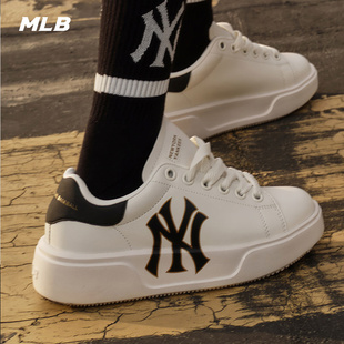 女复古小白鞋 MLB官方正品 厚底运动休闲鞋 新款 麦昆板鞋 男女23秋季