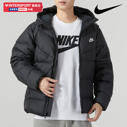 Nike耐克官方连帽羽绒服男2025夏季新款休闲运动服宽松外套FB8178