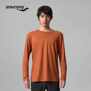Saucony索康尼官方男装宽松套头衫圆领打底衫长袖T恤SA2250LT71C