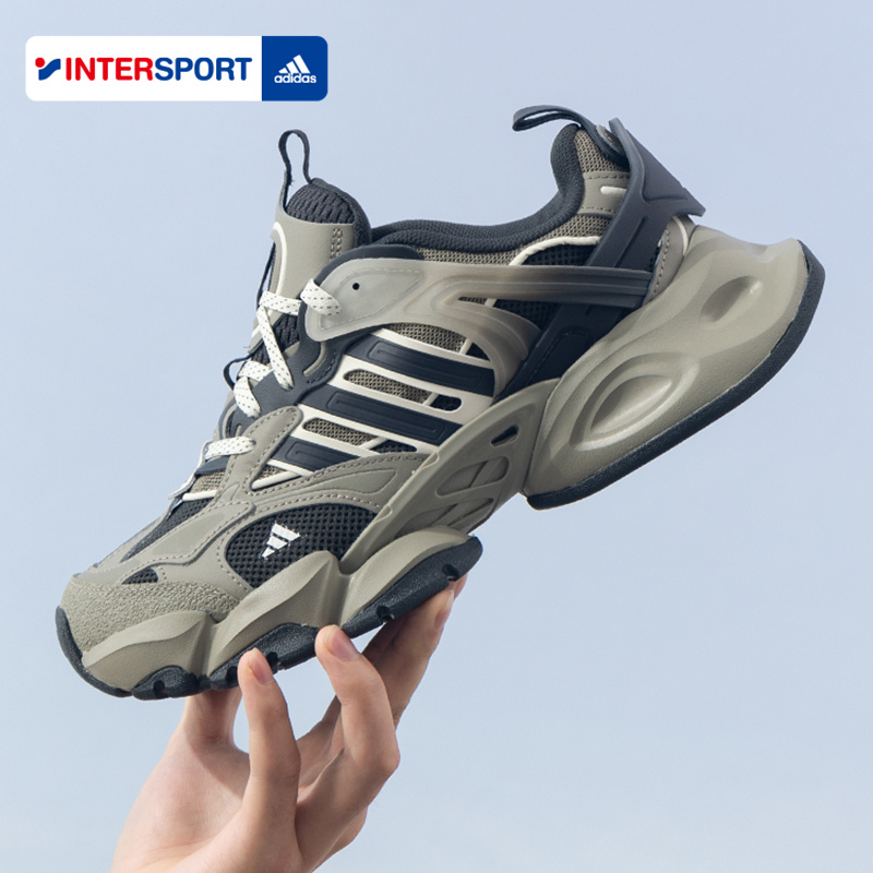 阿迪达斯跑步鞋男鞋女鞋冬季新款缓震运动鞋复古厚底老爹鞋JR8078