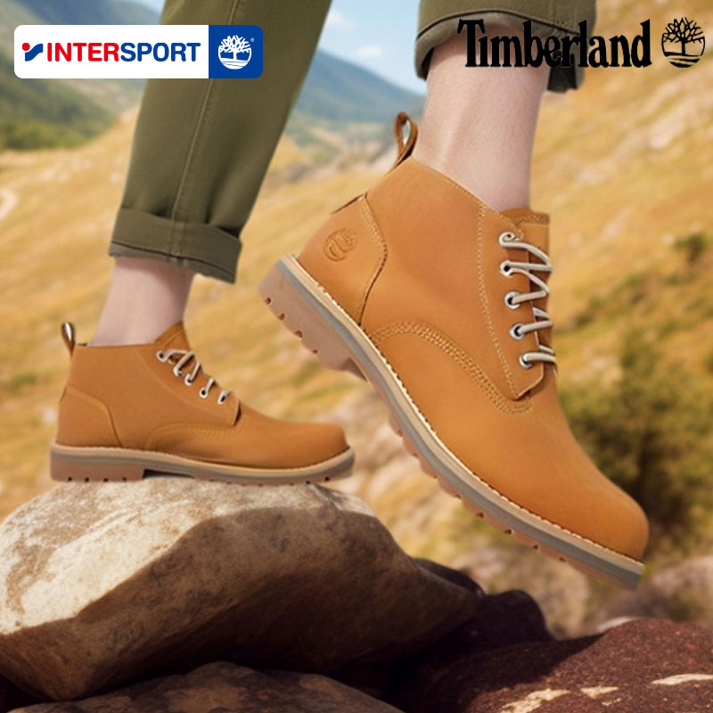 添柏岚户外男鞋冬季新款休闲鞋运动鞋踢不烂皮鞋中帮大黄靴马丁靴