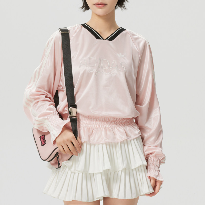 茵特丨阿迪达斯三叶草长袖T恤女装2026秋季新款运动服休闲套头衫
