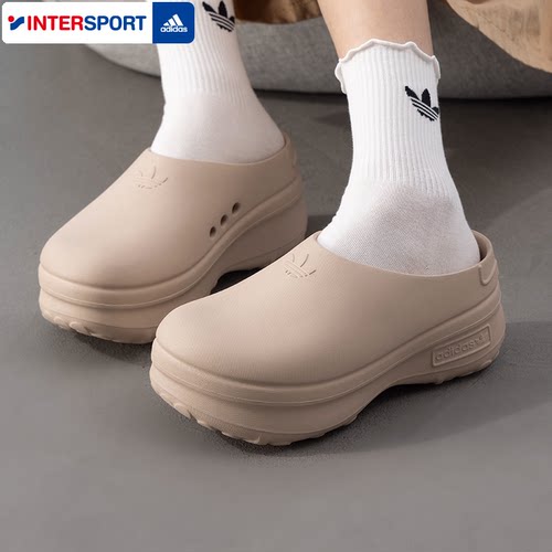 Adidas2025新款AdifomStan三叶草女子运动拖鞋IE7052潮流舒适