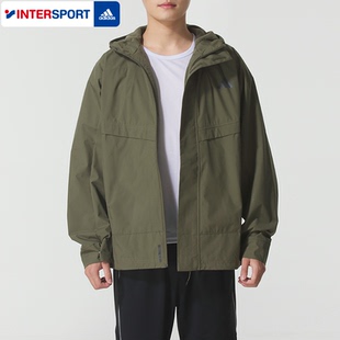 ADIDAS阿迪达斯秋冬新款 拒水防风连帽夹克外套衣黑KB7625 正品