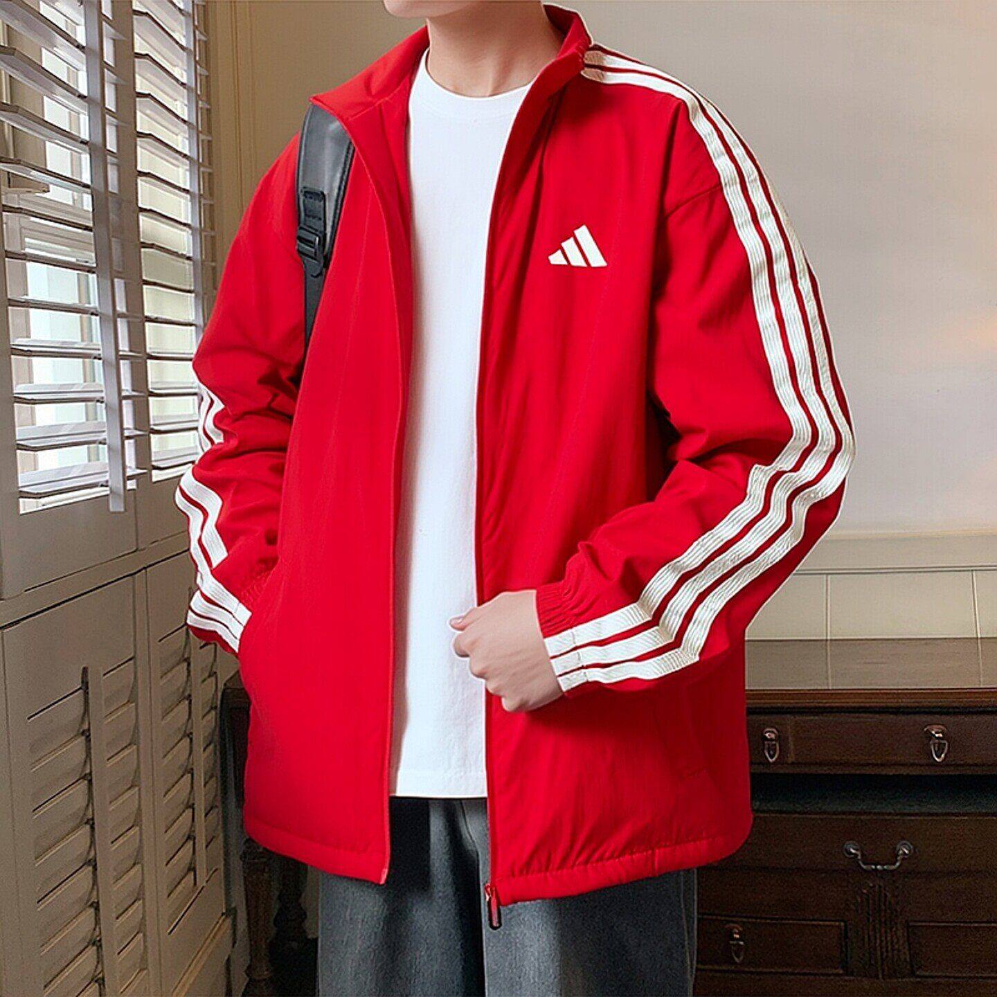 阿迪达斯本命年红色外套男马年新款运动服男士加绒立领夹克KR2519,运动服/休闲服装,运动茄克/外套,淘宝优惠券,粉丝福利购,淘宝优惠卷