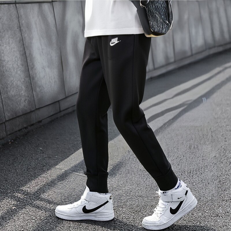 茵特|NIKE耐克男裤正品 透气舒适针织毛圈束脚裤潮流简约修身休