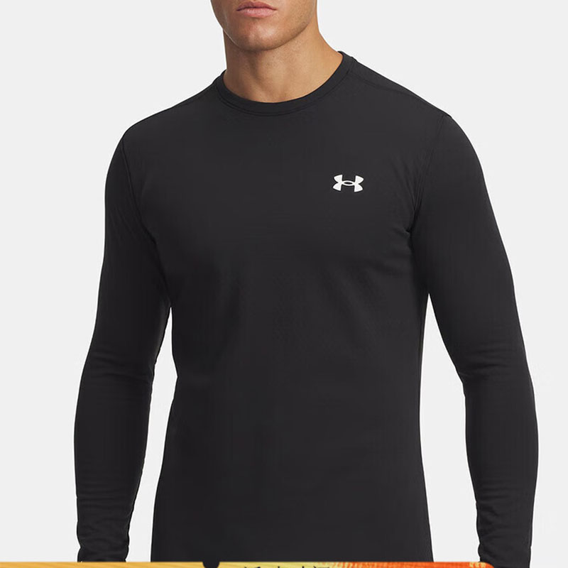 UA安德玛长袖T恤男装秋冬新款加绒运动服Base 3.0保暖训练套头衫