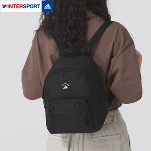 阿迪达斯迷你双肩包女款包包春季新款户外旅行背包小学生黑色书包