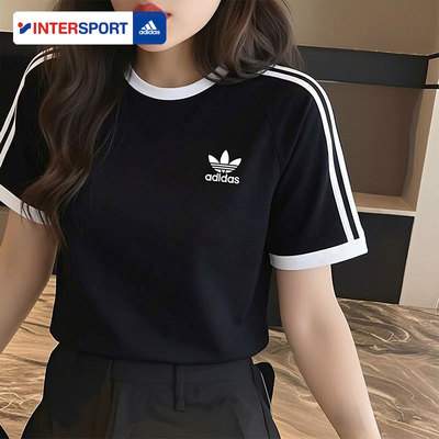 Adidas阿迪达斯正品三叶草短袖T恤女装夏季新款圆领休闲服KB2459