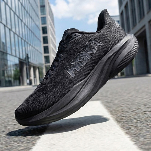 HOKA男鞋马赫7竞训跑步鞋正品MACH 7透气轻便回弹黑色跑鞋1171905