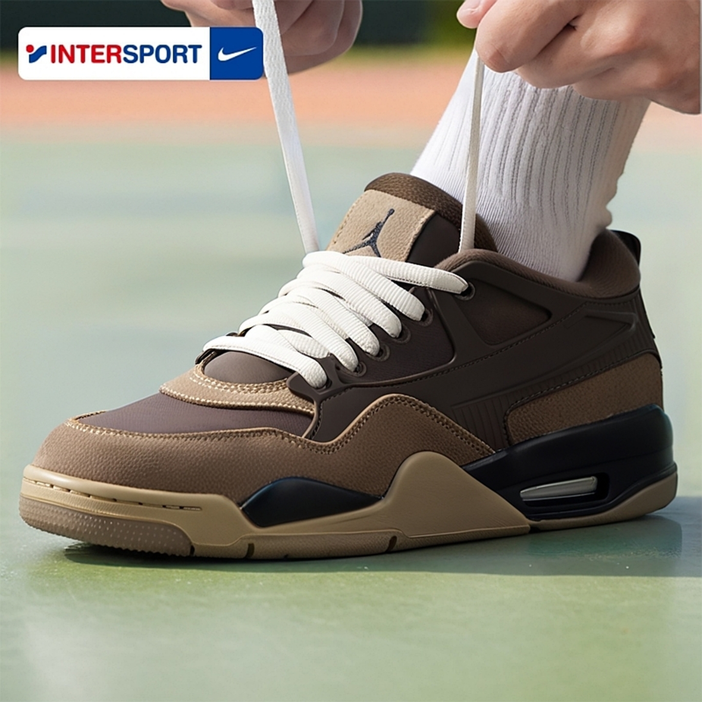 Nike耐克板鞋男鞋2025冬季新款AJ4气垫鞋复古缓震休闲鞋潮FQ7939