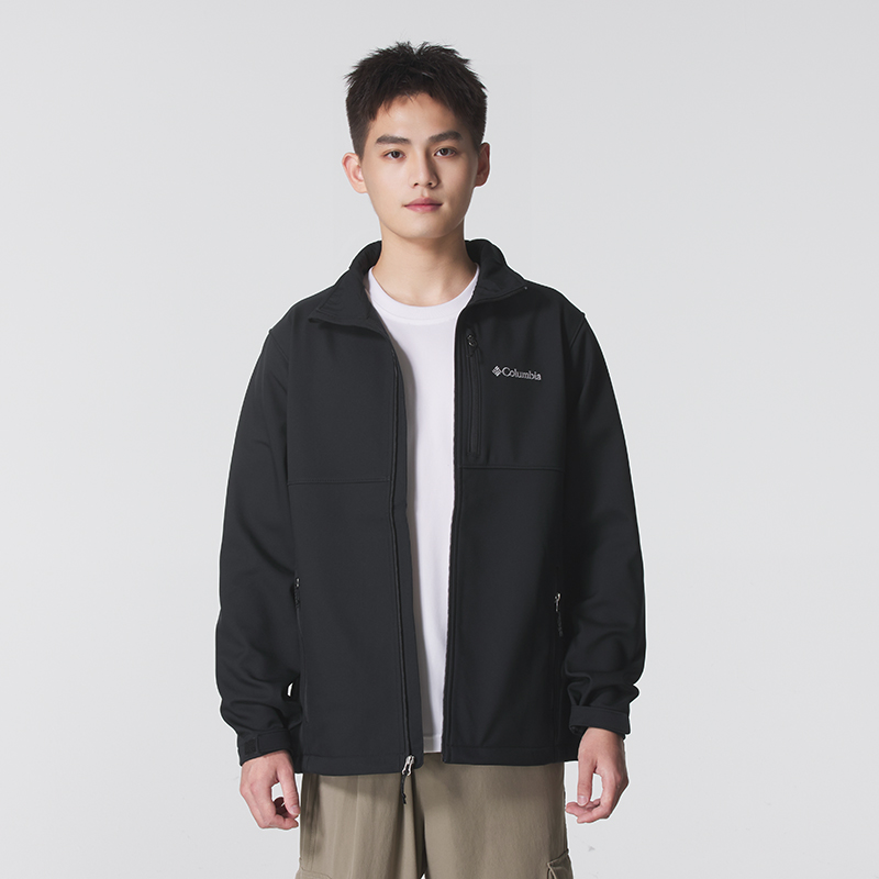 Columbia哥伦比亚软壳衣男士冬季户外拒水徒步外套抓绒夹克WE6044