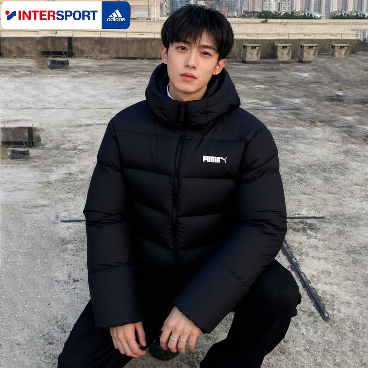 PUMA彪马羽绒服男2025冬季新款加厚夹克防寒连帽外套短款羽绒服男