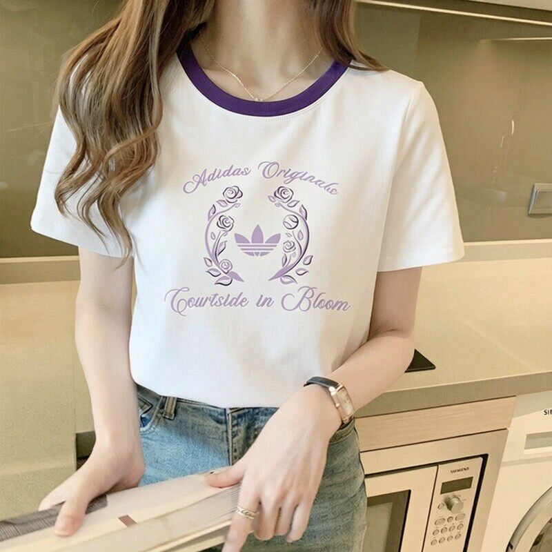 茵特丨阿迪达斯三叶草短袖T恤女装秋季新款官方正品纯棉圆领半袖T
