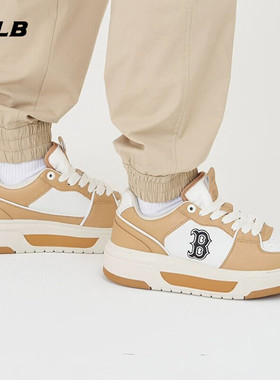 MLB休闲鞋男鞋2025新款运动鞋低帮轻便学长鞋厚底板鞋3ASXCLS4N