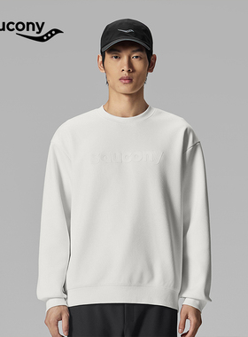 索康尼运动长袖男装户外休闲保暖宽松圆领套头衫卫衣SA2250SW12C