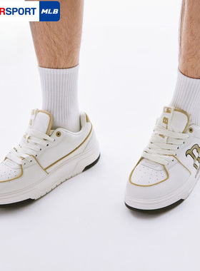 MLB学长鞋男女同款NY复古运动鞋厚底情侣板鞋休闲鞋正品3ASXCLB3N
