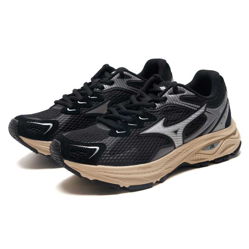 美津浓男女同款运动鞋RACER S软底减震透气跑步鞋勤编跑鞋老爹鞋