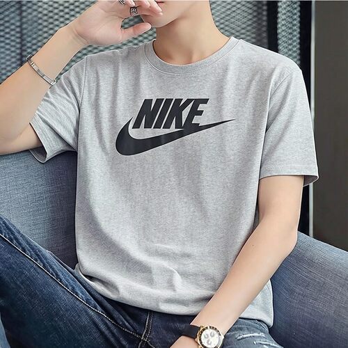NIKE耐克休闲短袖男装夏季新款男士圆领T恤灰色运动服半袖AR5005