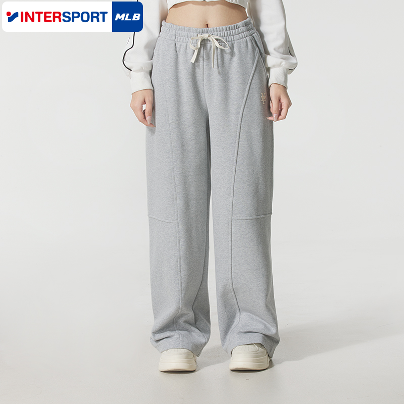 MLB官方长裤女2025秋季新款NY裤子跑步针织休闲裤运动裤3FPTB1656