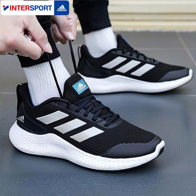 阿迪达斯男鞋跑步鞋2026春季EDGE GAMEDAY黑色轻便跑步鞋 GZ5280