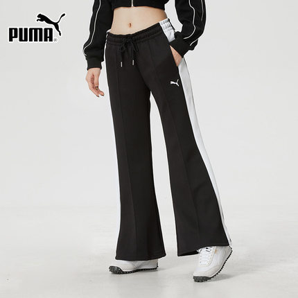 Puma彪马长裤女裤2026新款运动裤复古T7系列阔腿喇叭裤针织休闲裤